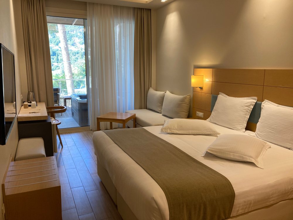 Chambre d'hôtel préparée